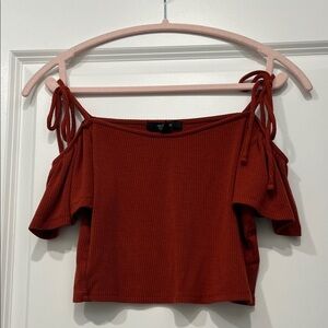 Burnt Orange Off-Shoulder Women's Top